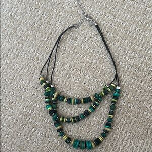 Chico’s Elegant Green Beaded Necklace
